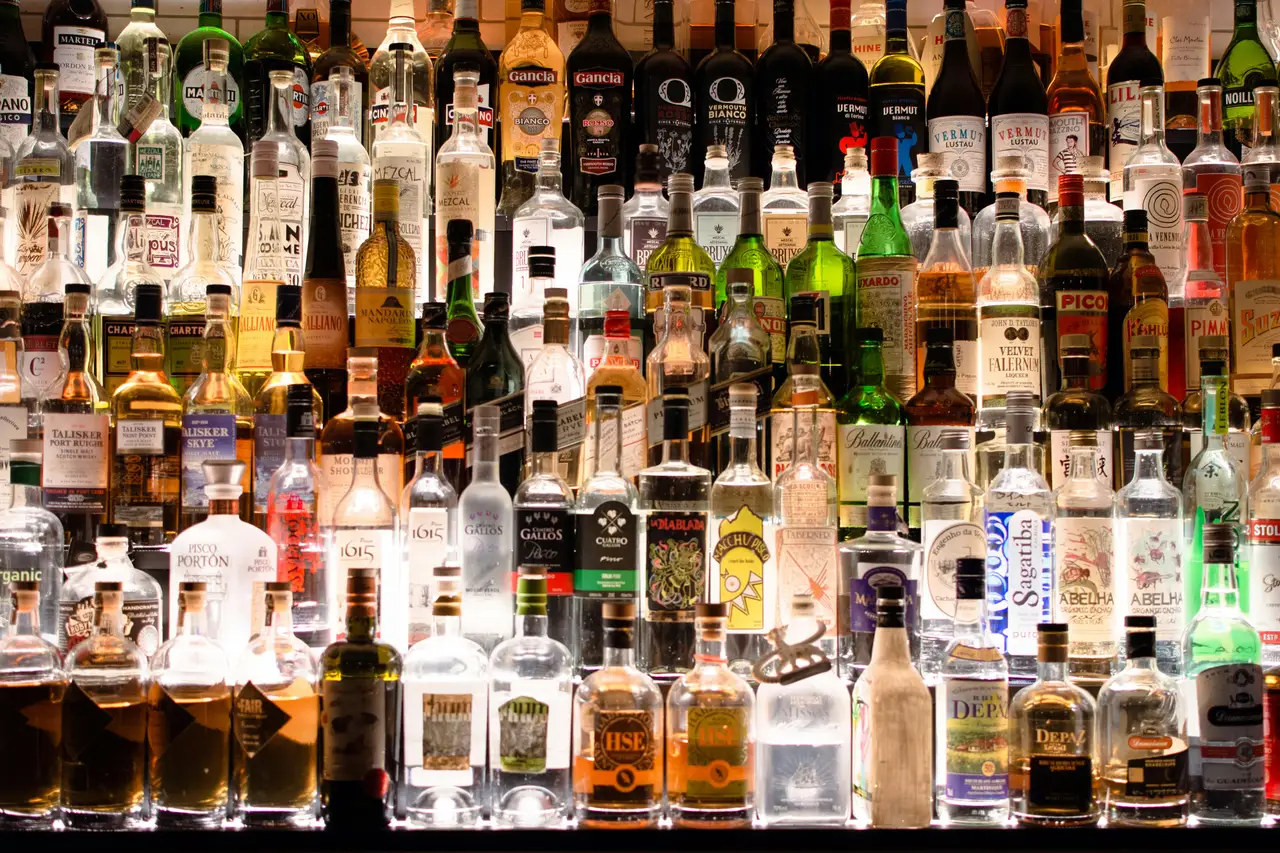 Liquor bottles