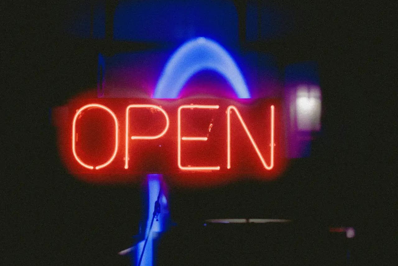 Neon open sign